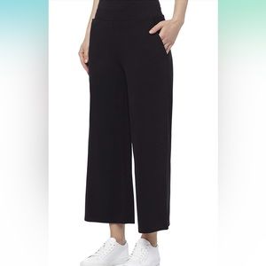 (BLACK) Jones New York pull on cropped wide leg pants